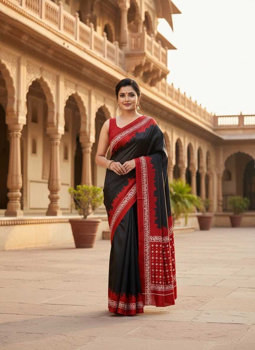 Crepe Silk Gajji Modal Saree