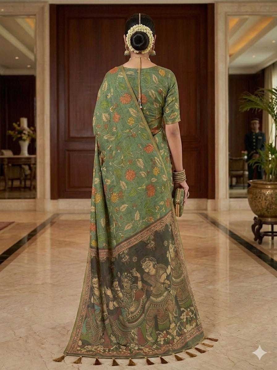Linen Printed Saree