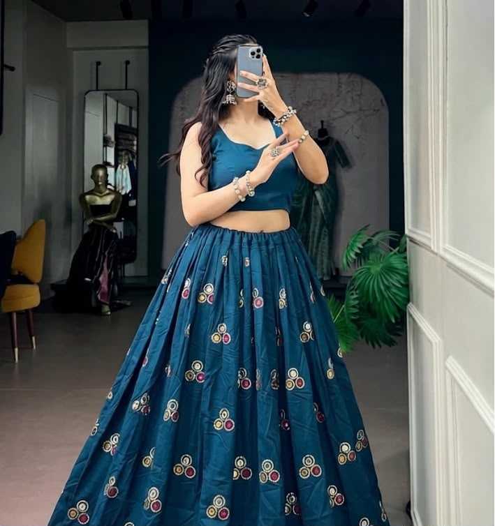 Heavy Roman Silk Traditional Lehenga