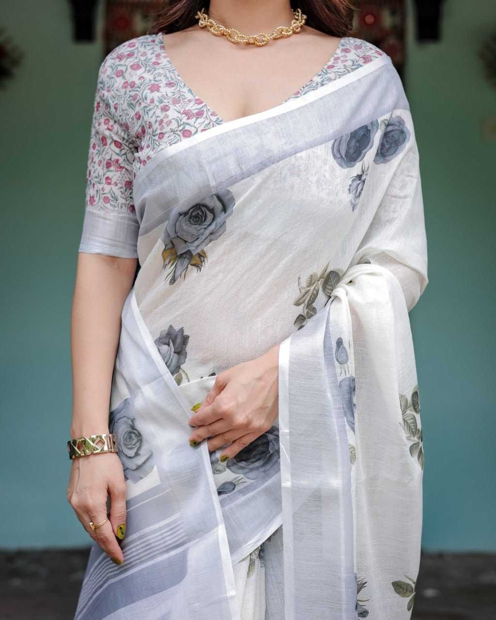 Linen Saree