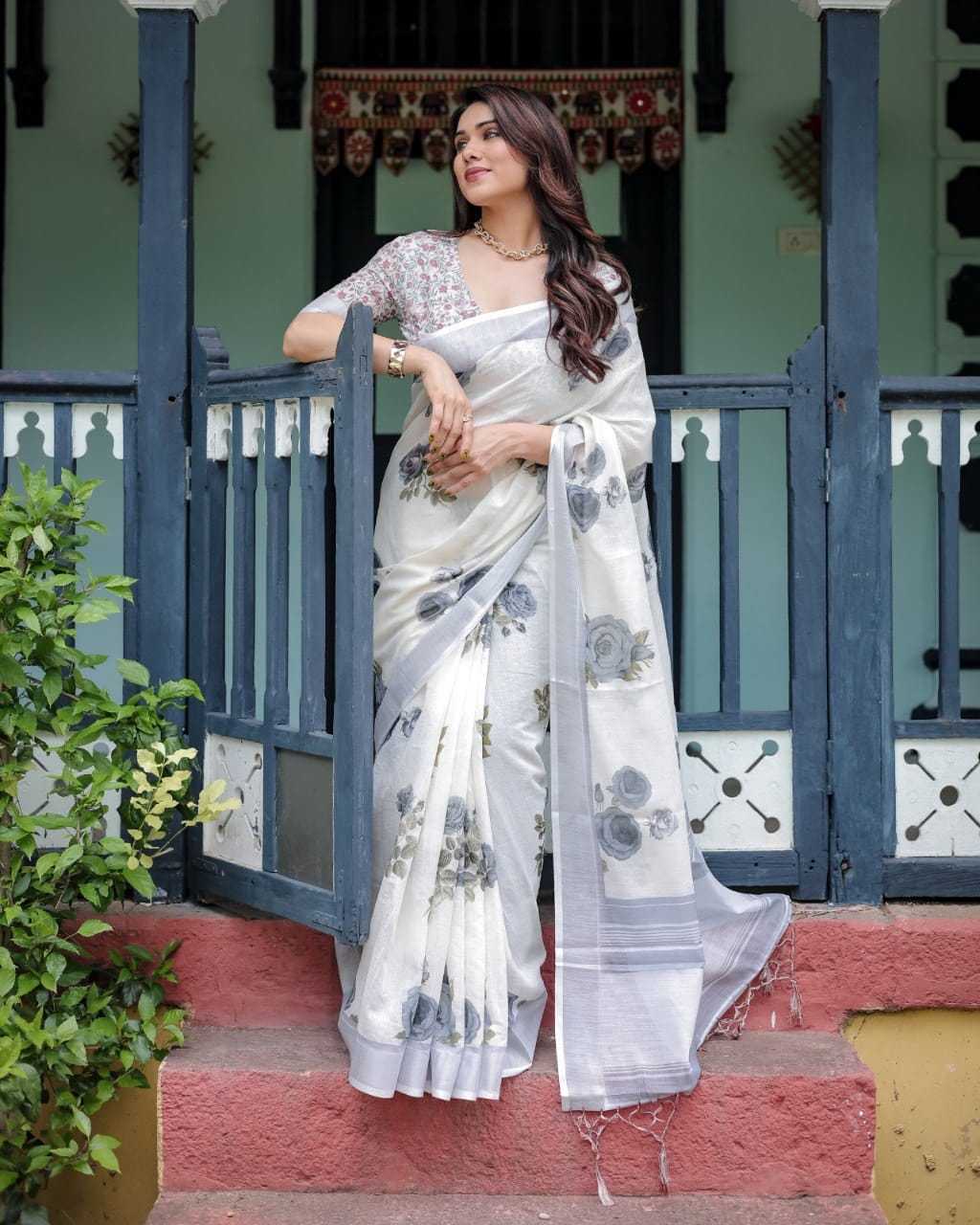 Linen Saree