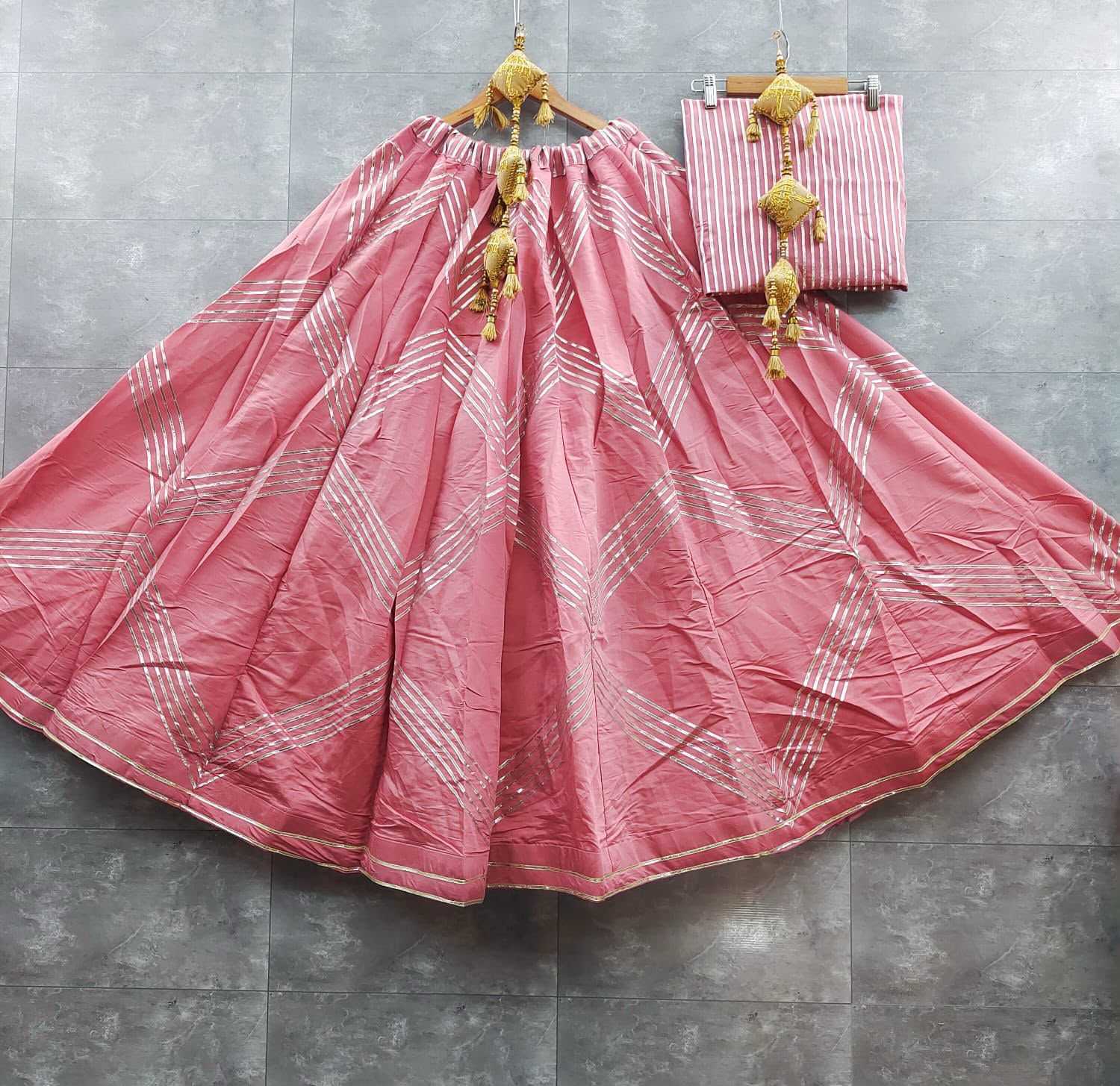 Heavy Roman Silk Fancy Lehenga