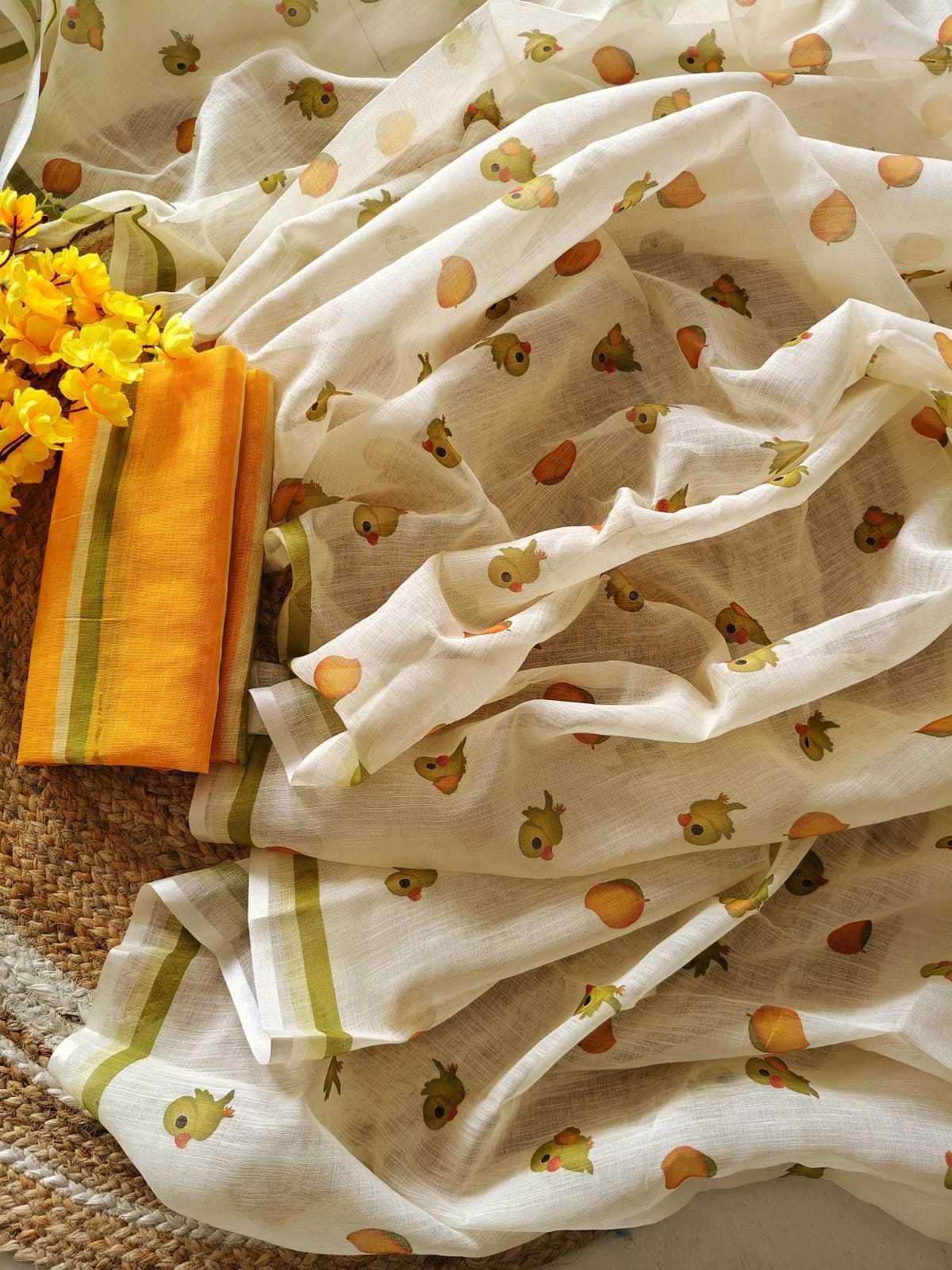 Linen Printed Saree