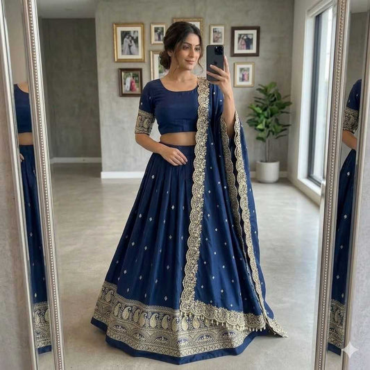 Kajal Chinon Silk Traditional Lehenga