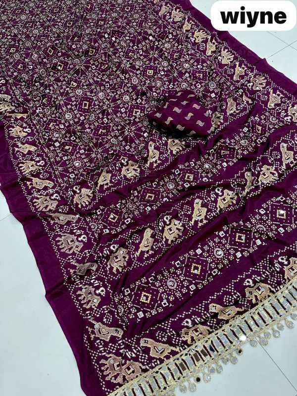 Satin Printed Saree