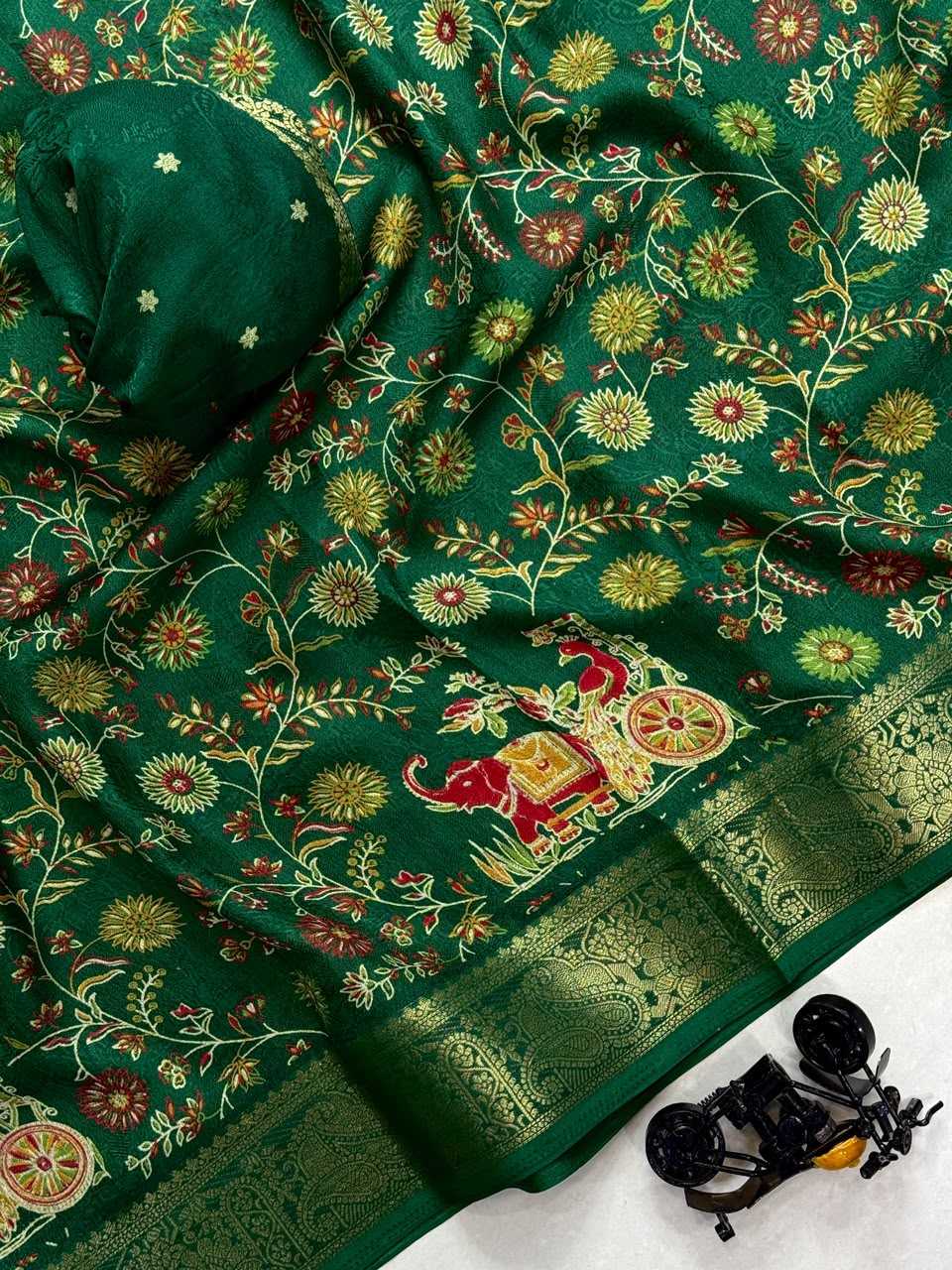 Premium Georgette Ajrakh Saree