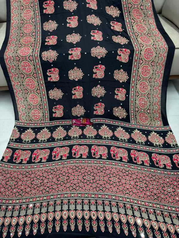 Japan Sartin Designer Saree