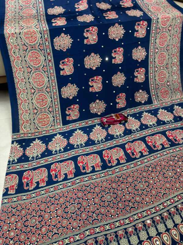 Japan Sartin Designer Saree