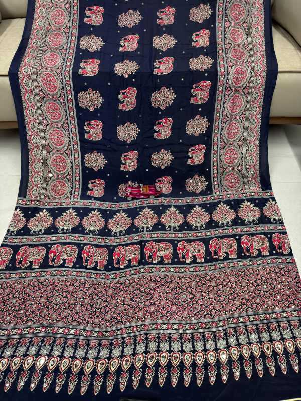 Japan Sartin Designer Saree