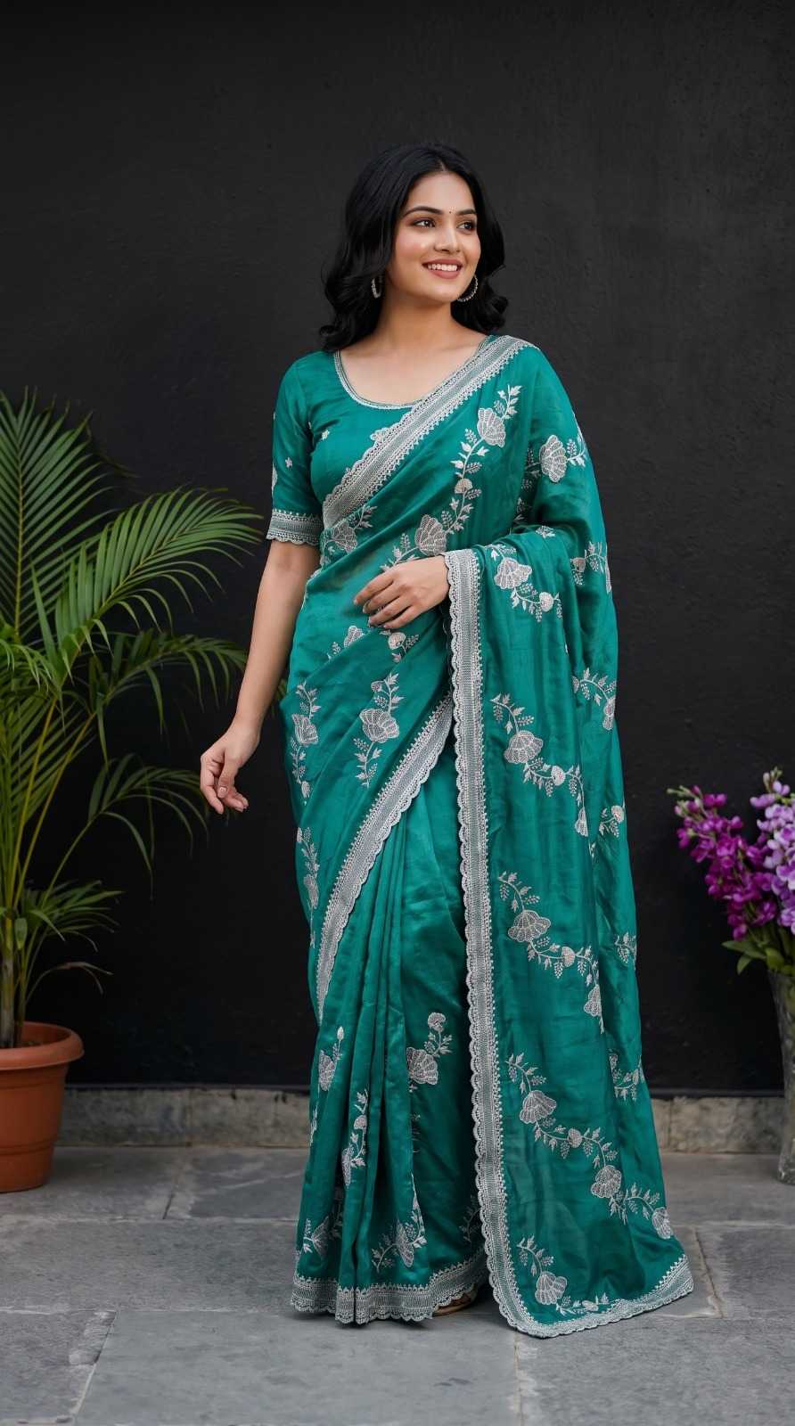 Satin Designer Saree