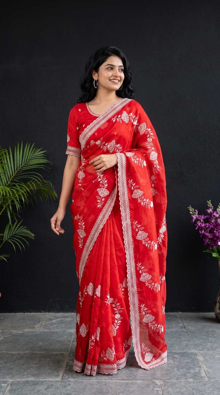Satin Designer Saree
