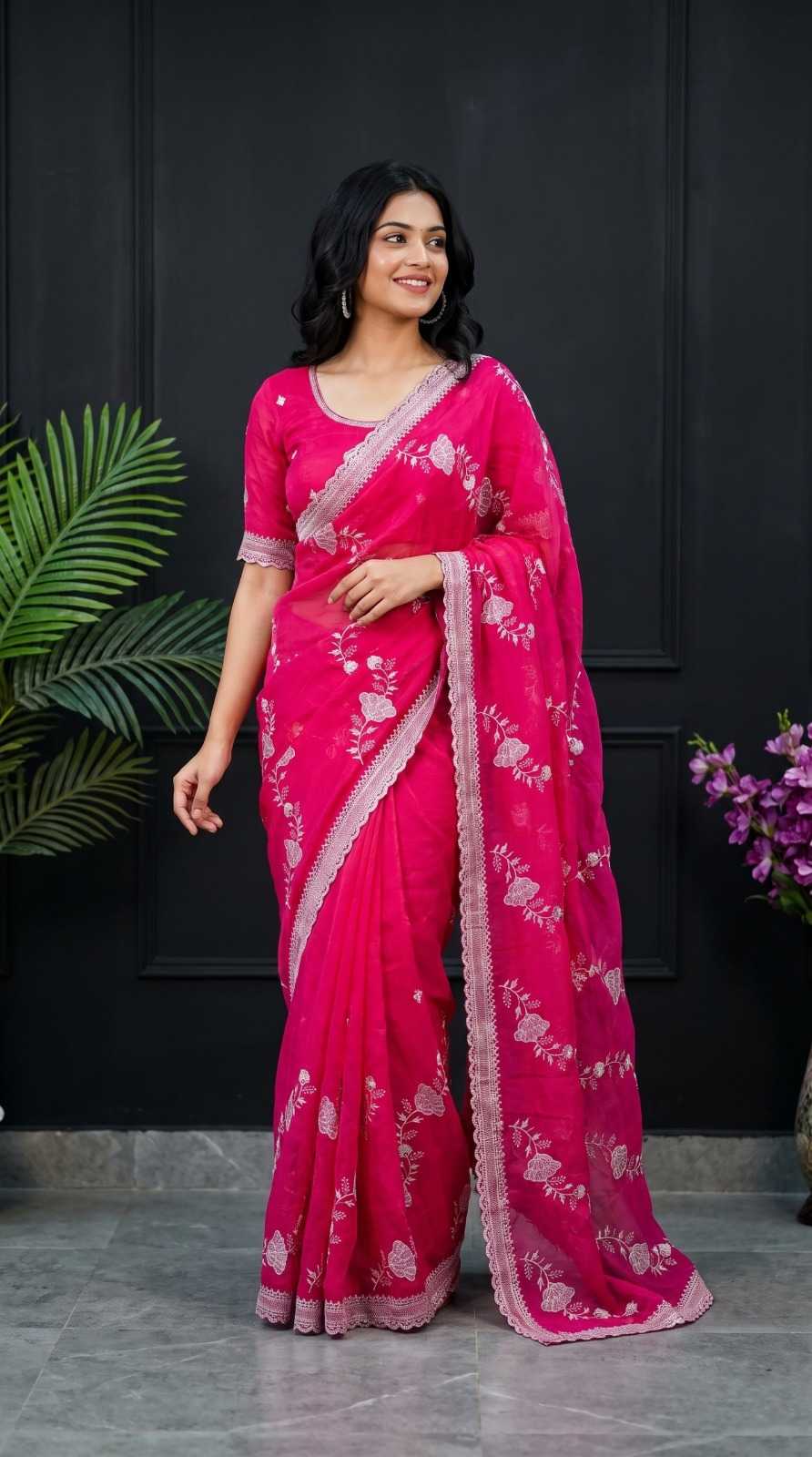 Satin Designer Saree