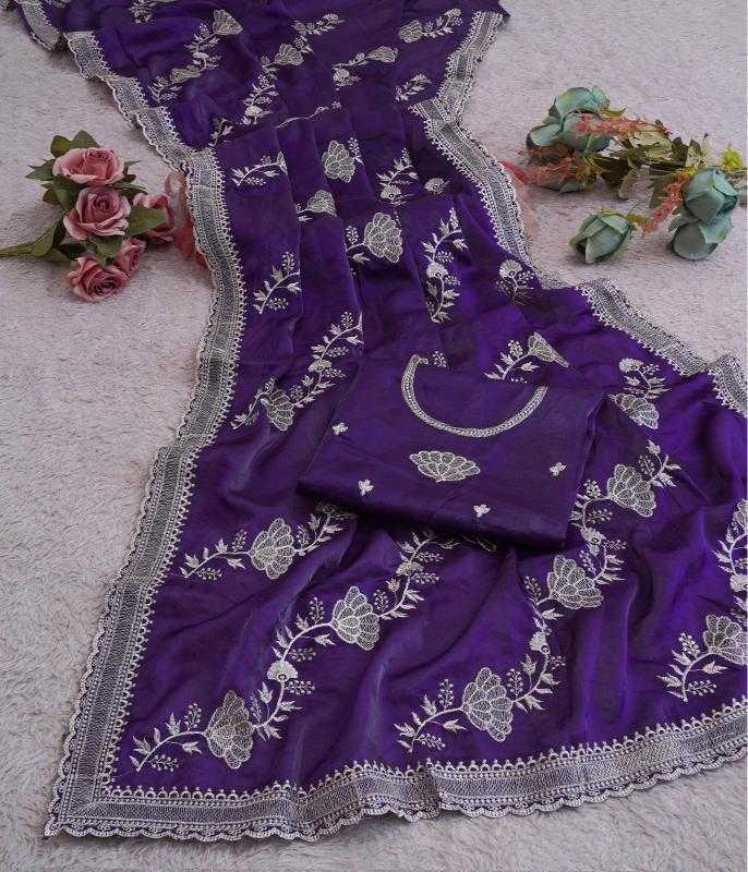 Satin Designer Saree