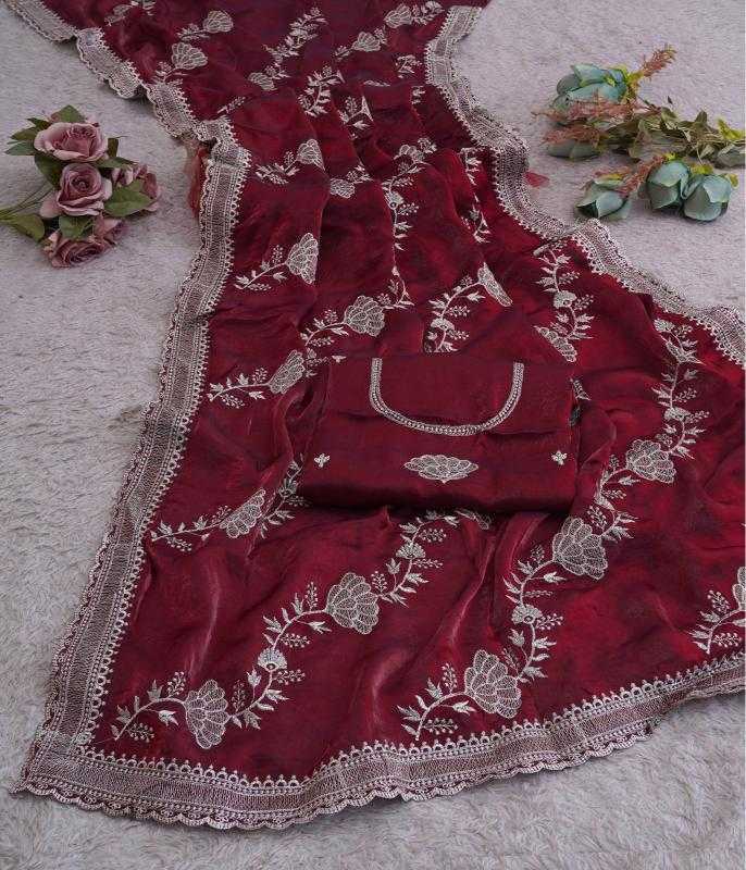 Satin Designer Saree