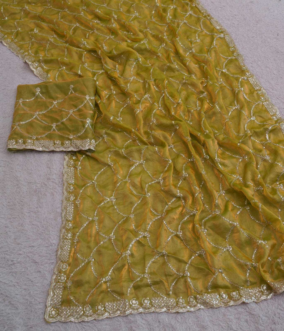 Satin Sequence Saree