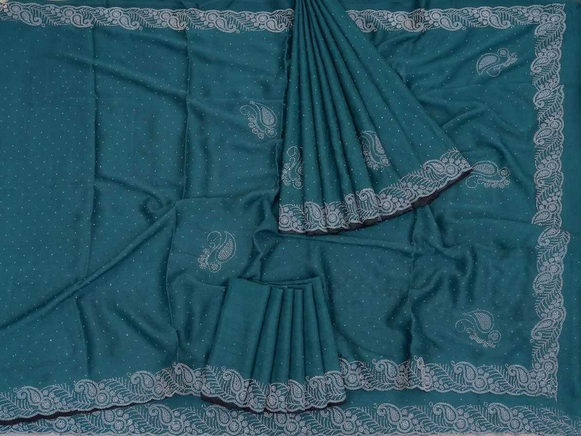 Chinon Designer Saree in Purple