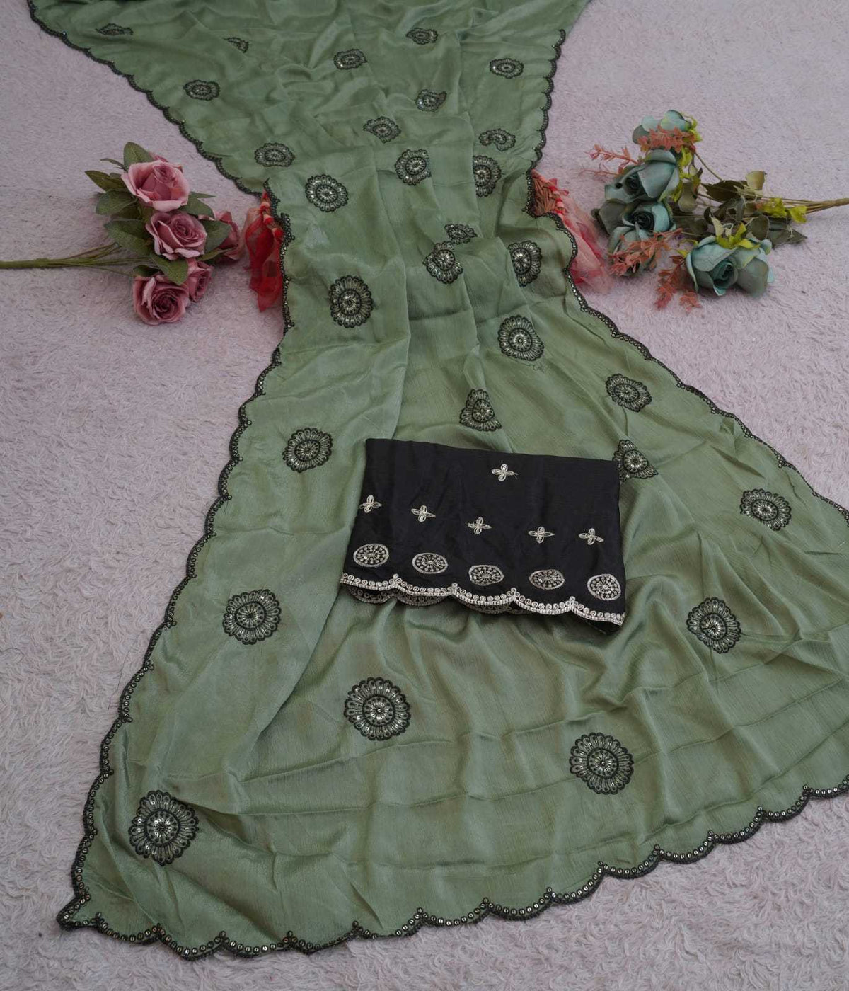 Chinon Georgette Saree