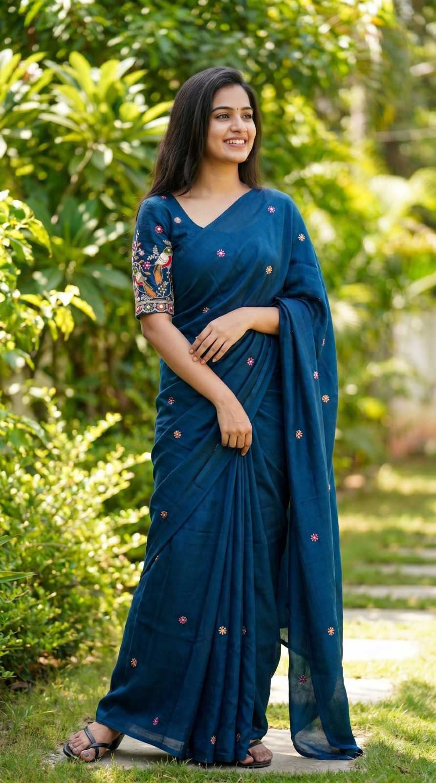 Rangoli Silk Sequence Saree in Red