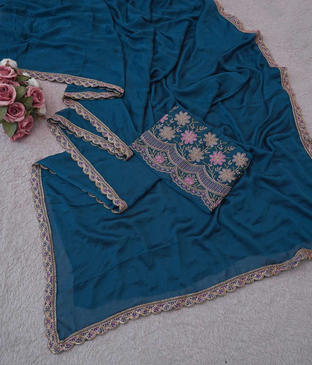 Rangoli Silk Designer Saree in Yellow