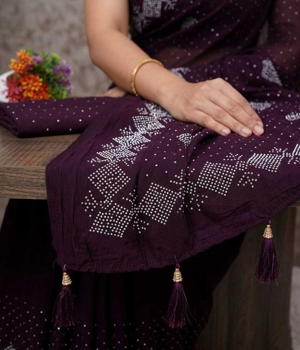 Soft Vichitra Designer Saree