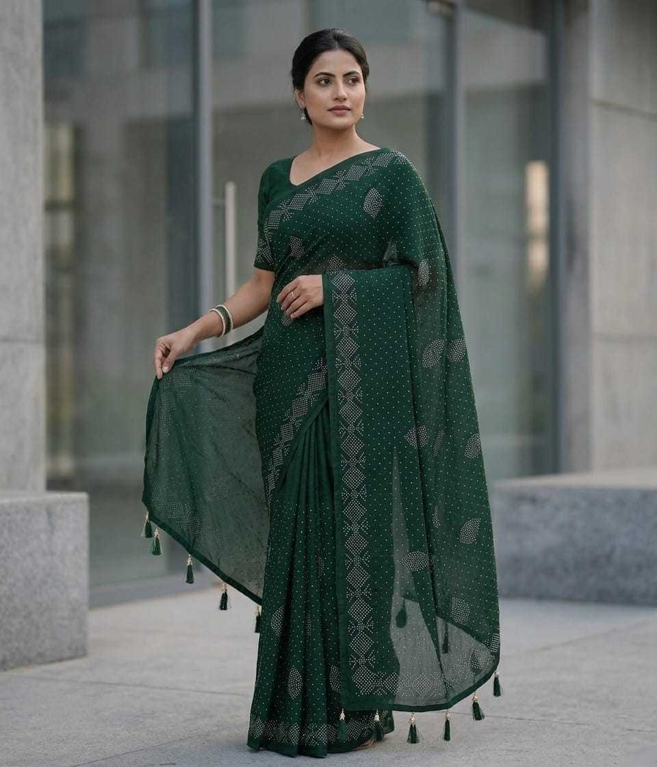 Soft Vichitra Designer Saree