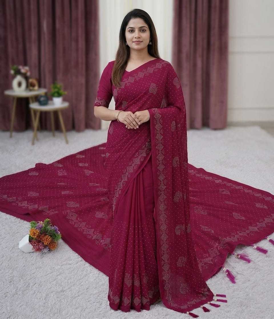 Soft Vichitra Designer Saree