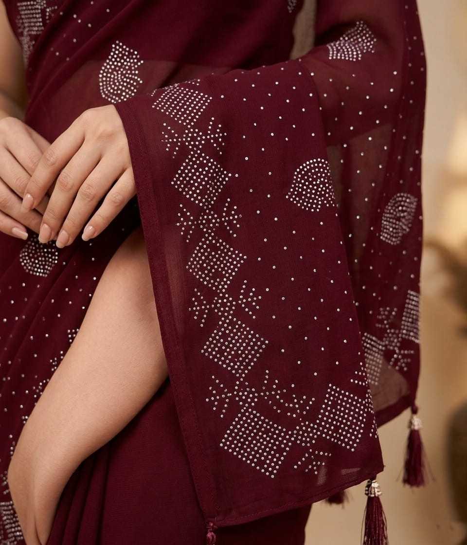 Soft Vichitra Designer Saree