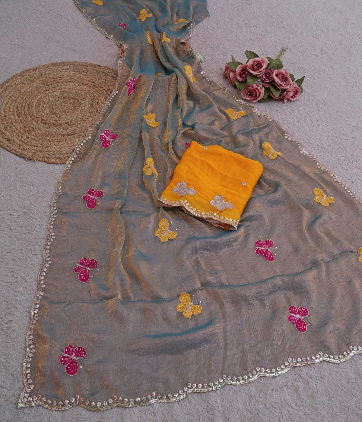 Chiffon Sequence Saree