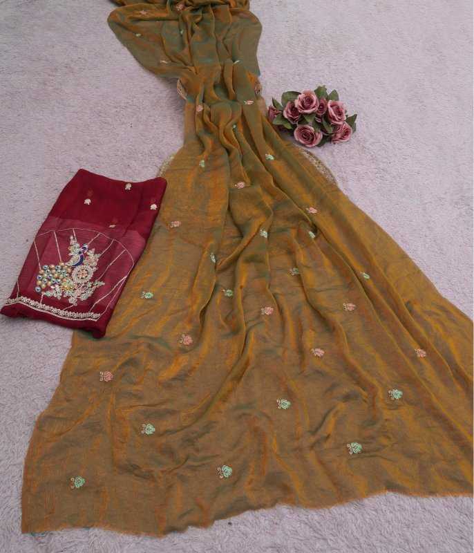 Chiffon Embroidered Saree