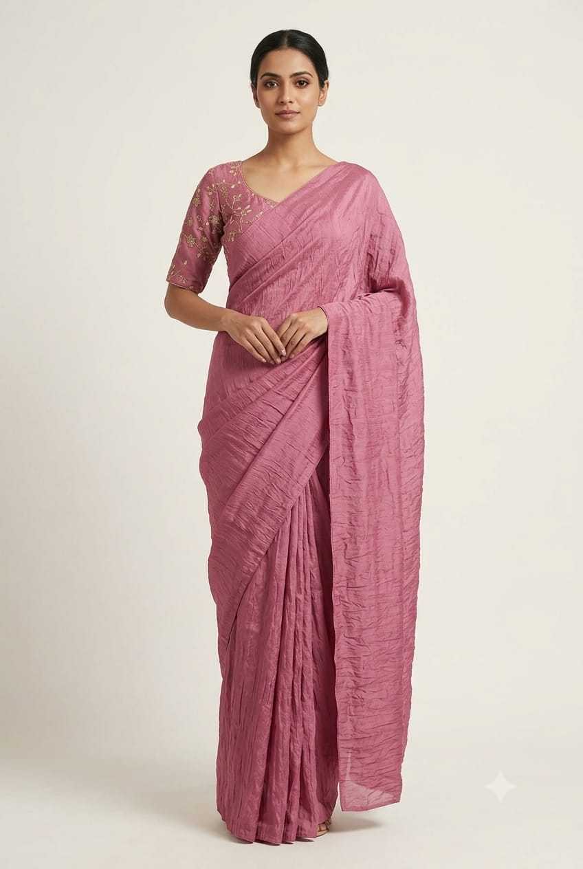 Rangoli Silk Designer Saree in Baby Pink