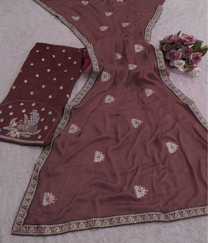 Rangoli Silk Sequence Saree in Lavender