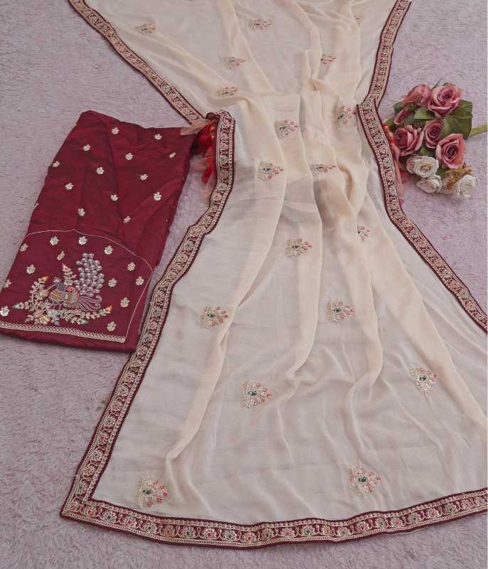 Rangoli Silk Sequence Saree in Lavender