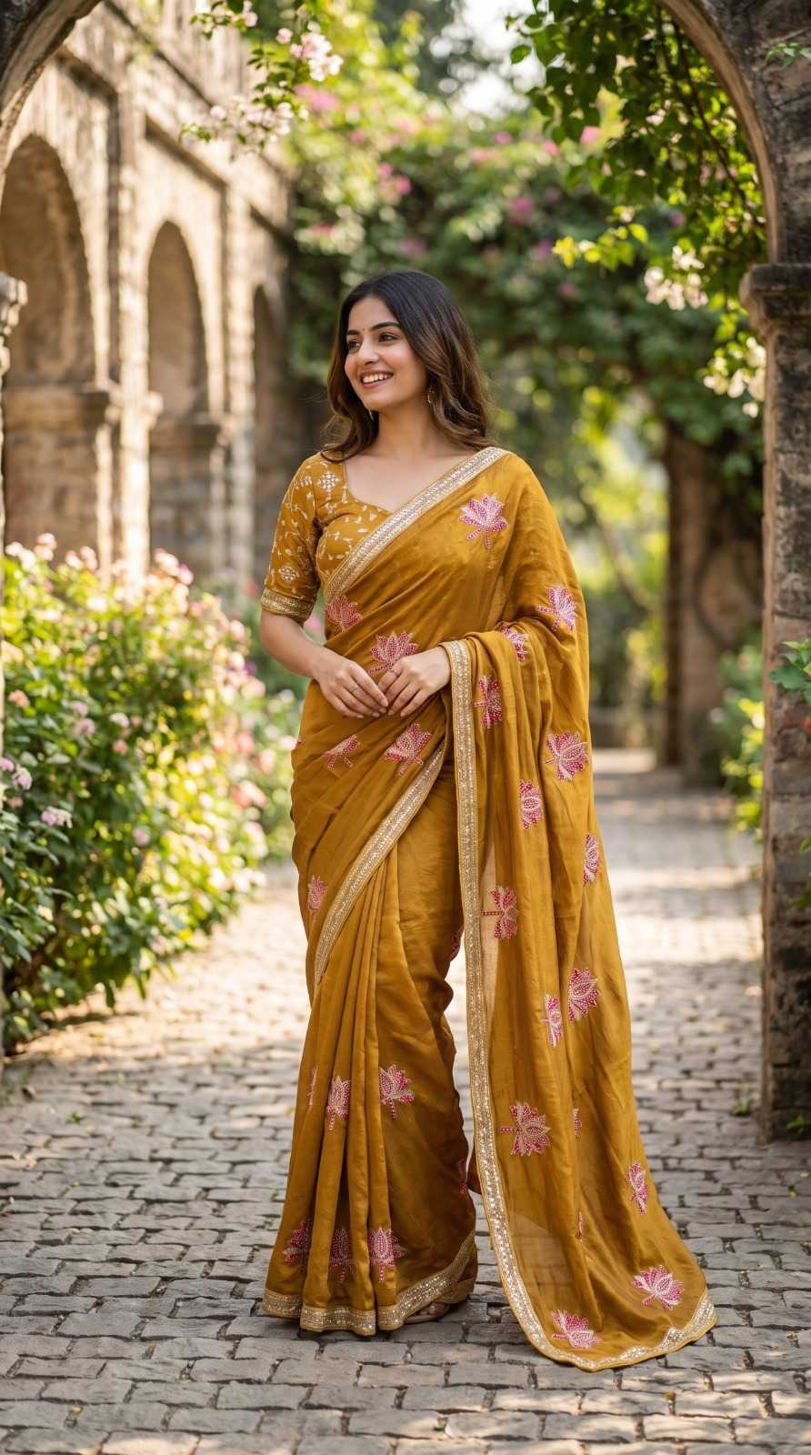 Crunchi Sequence Saree