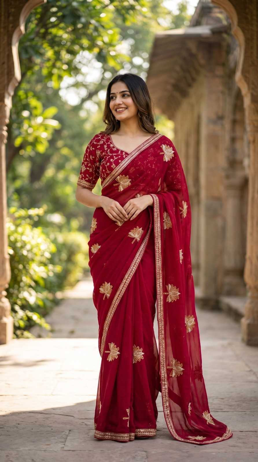 Crunchi Sequence Saree