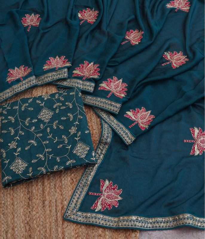 Crunchi Sequence Saree