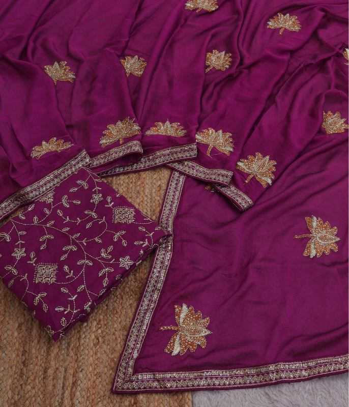Crunchi Sequence Saree