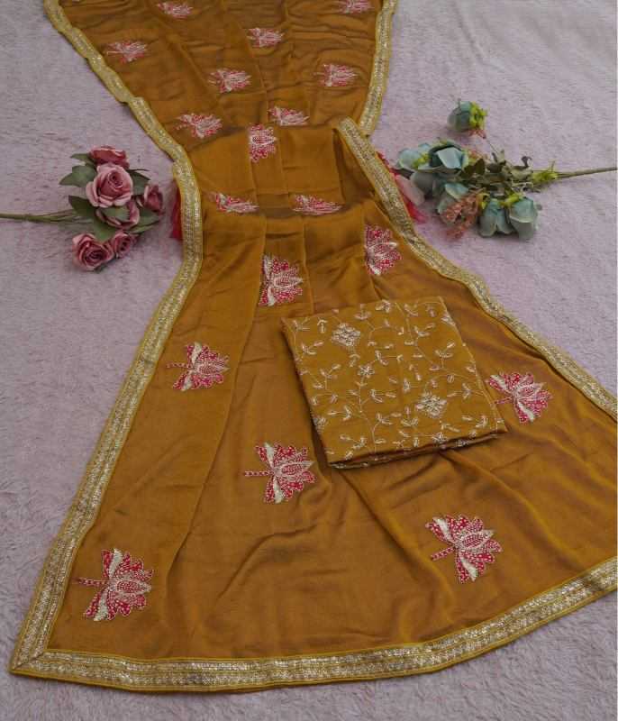 Crunchi Sequence Saree