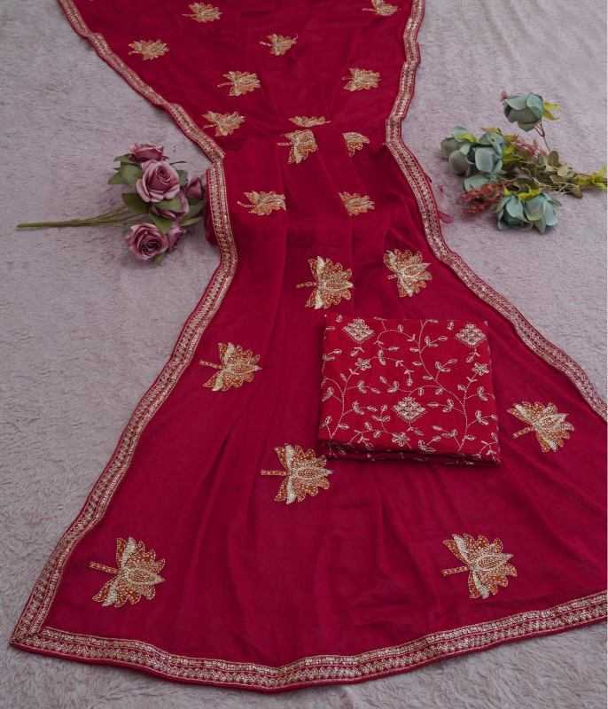 Crunchi Sequence Saree