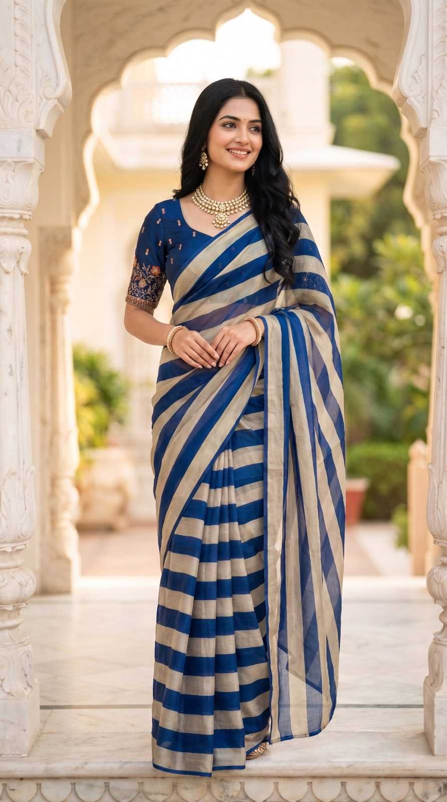 Chiffon Sequence Saree in Wine