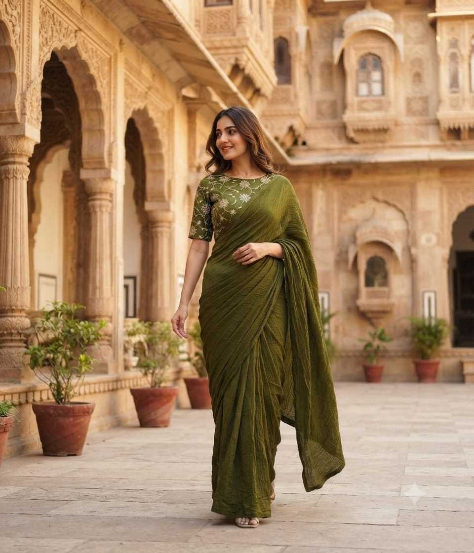 Mono Slub Designer Saree