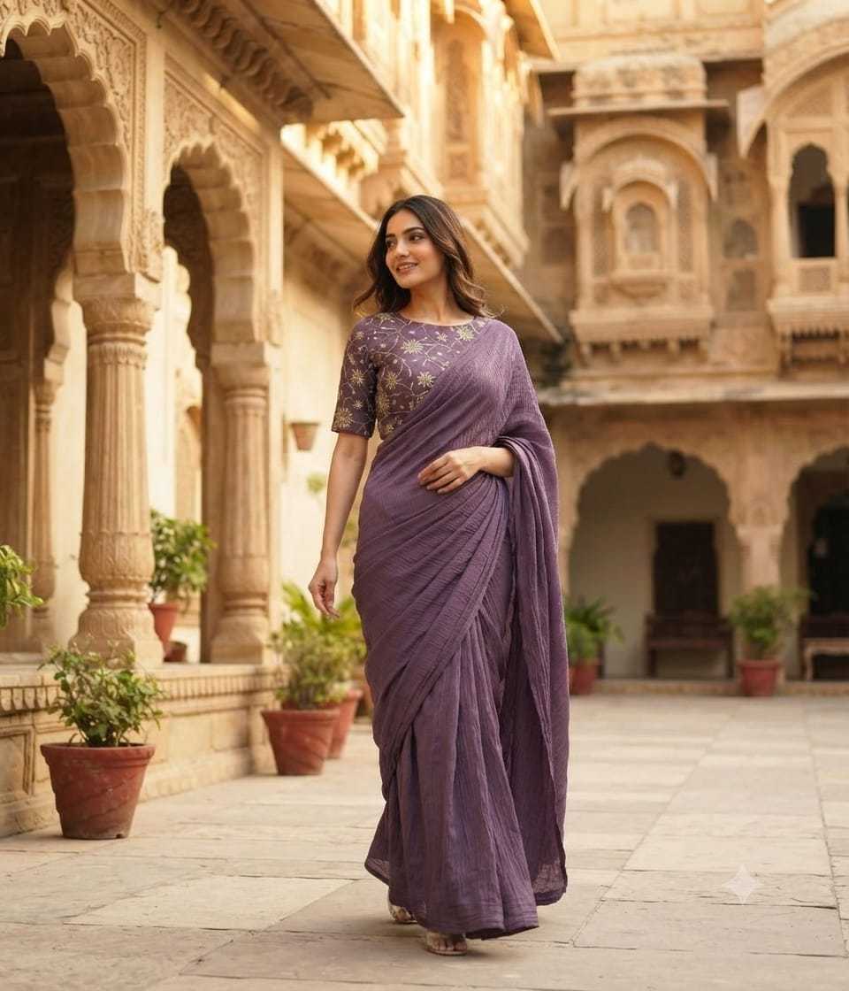Mono Slub Designer Saree