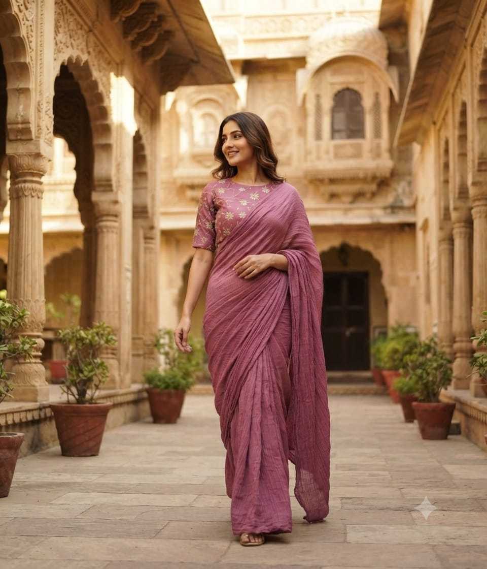 Mono Slub Designer Saree