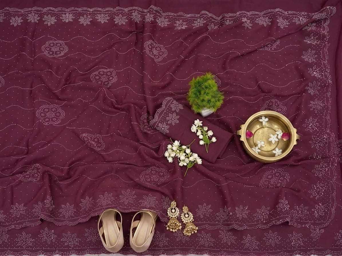 Soft Vichitra Designer Saree in Morpich