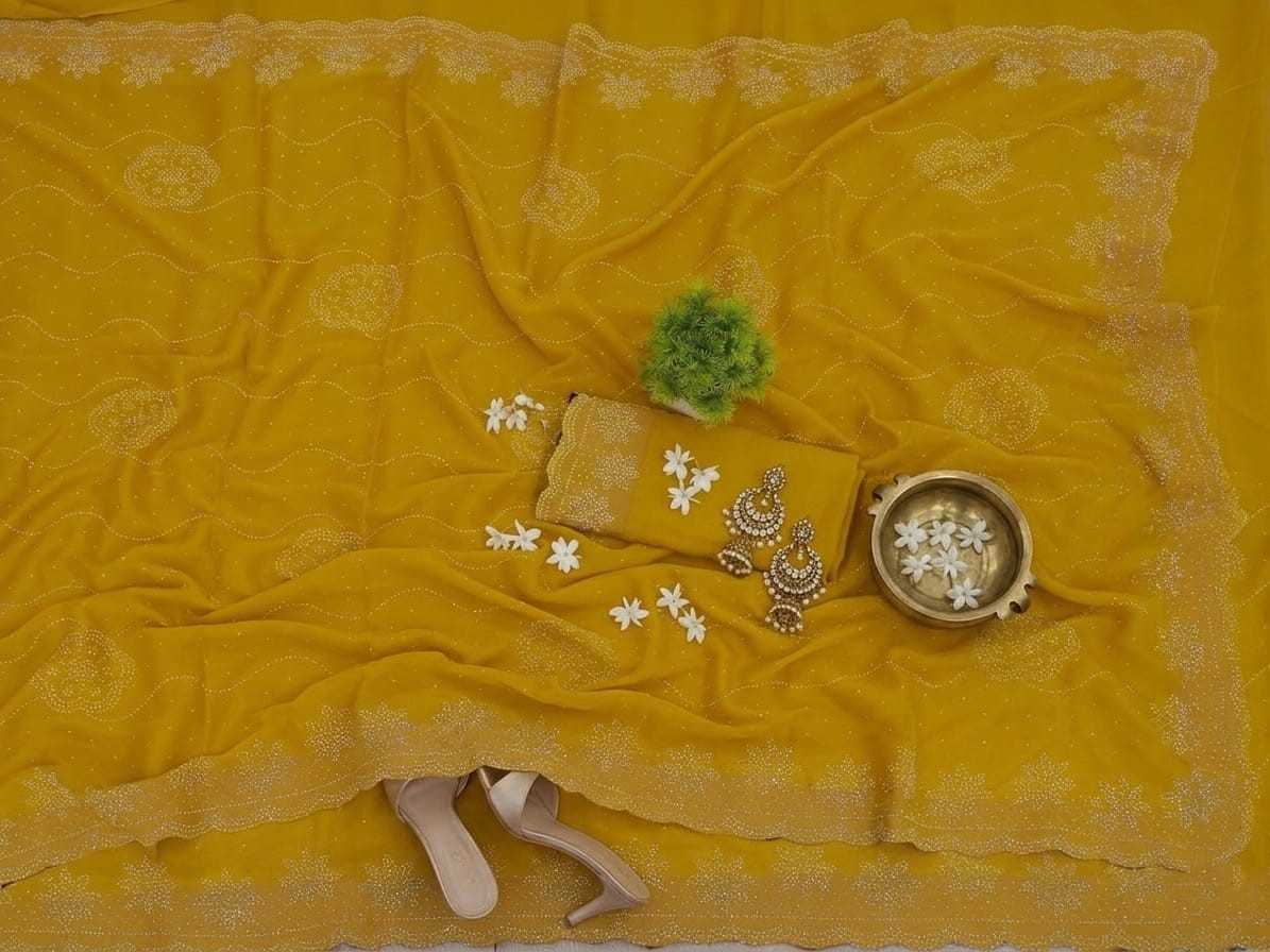 Soft Vichitra Designer Saree in Morpich