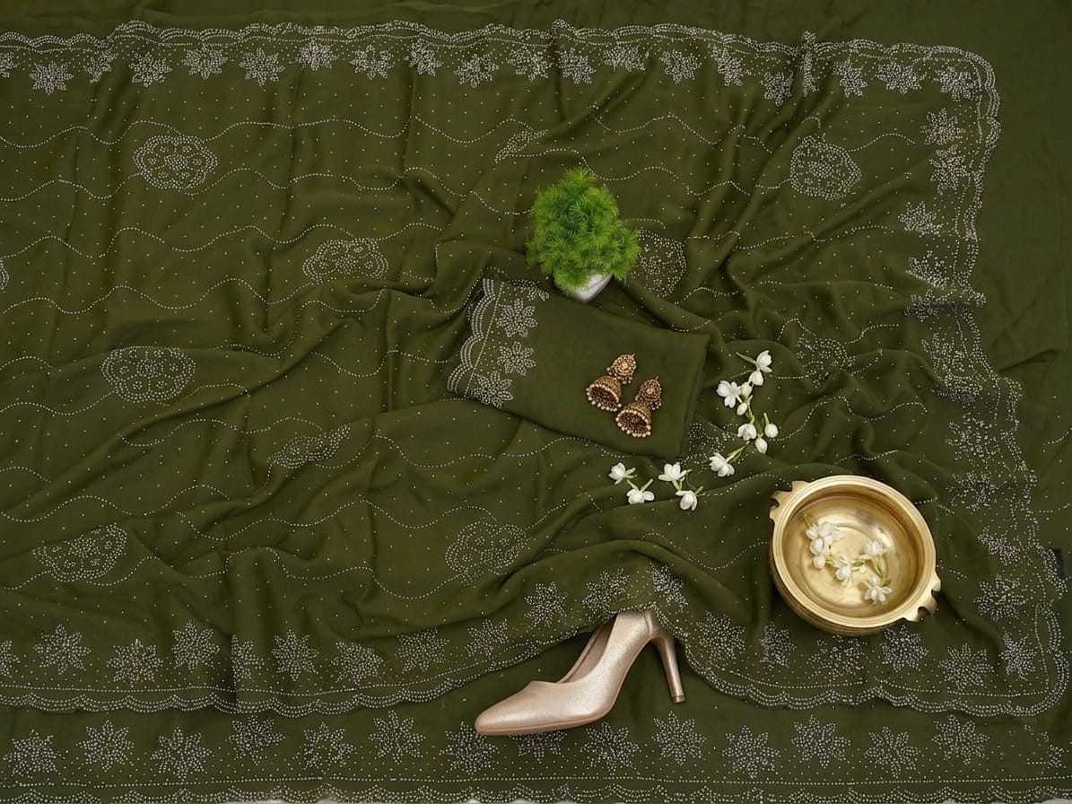 Soft Vichitra Designer Saree in Morpich
