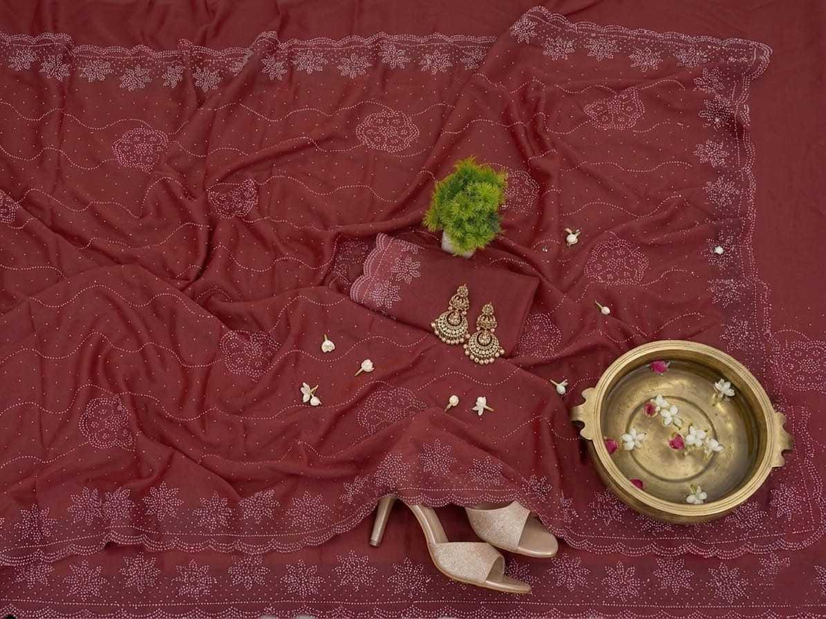 Soft Vichitra Designer Saree in Morpich