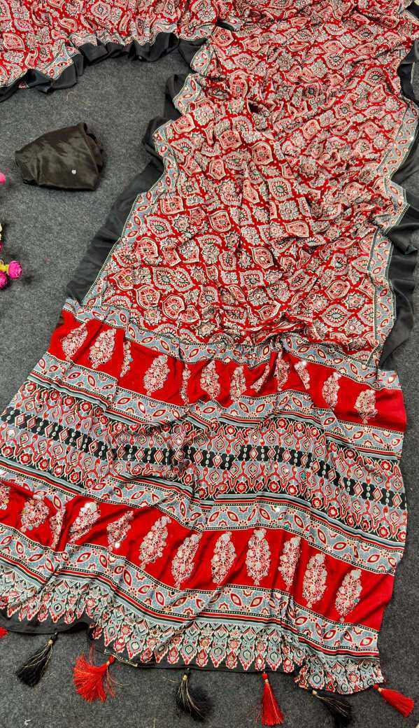 Satin Designer Saree