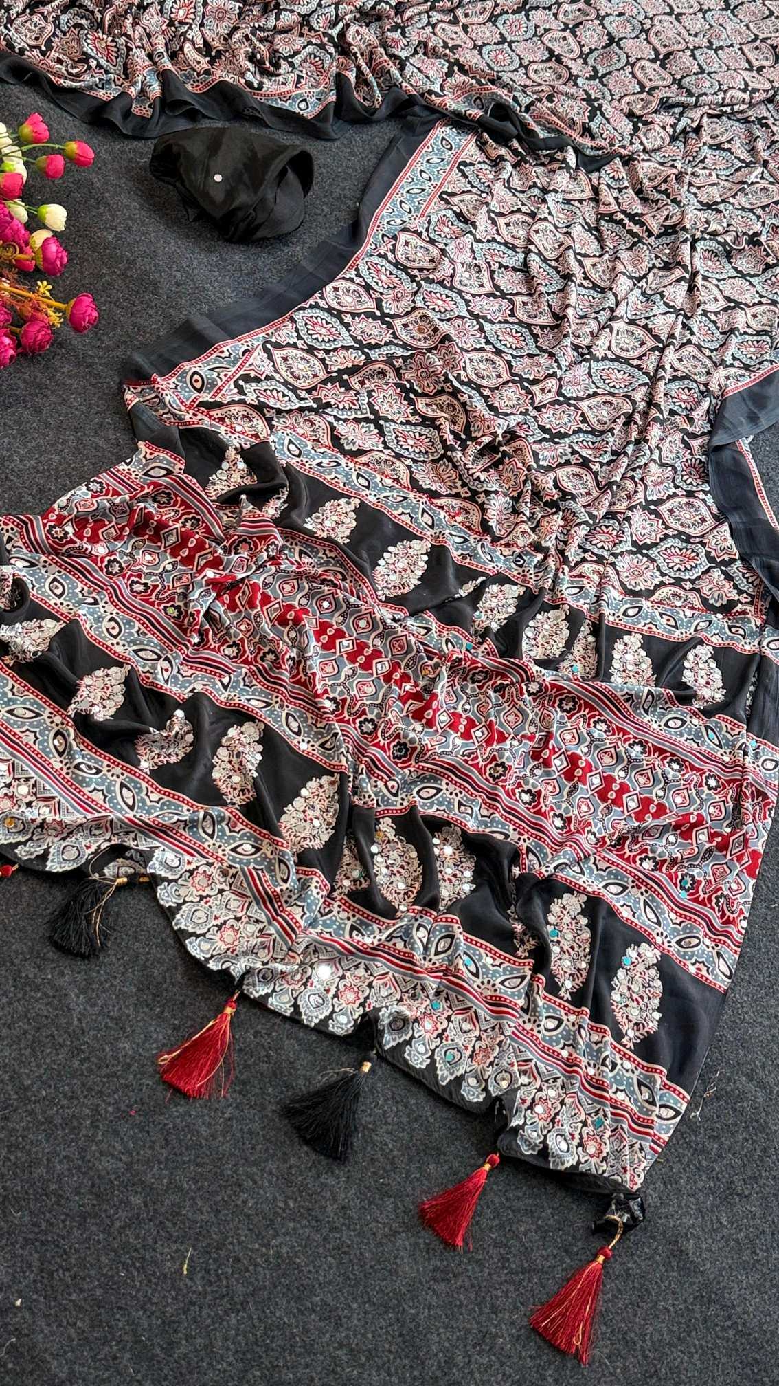 Satin Designer Saree