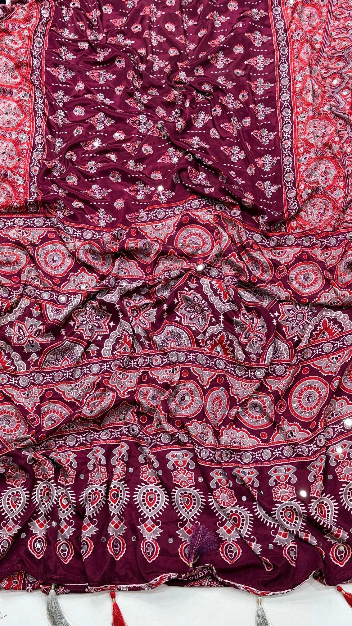Dull Moss Zari Border Saree