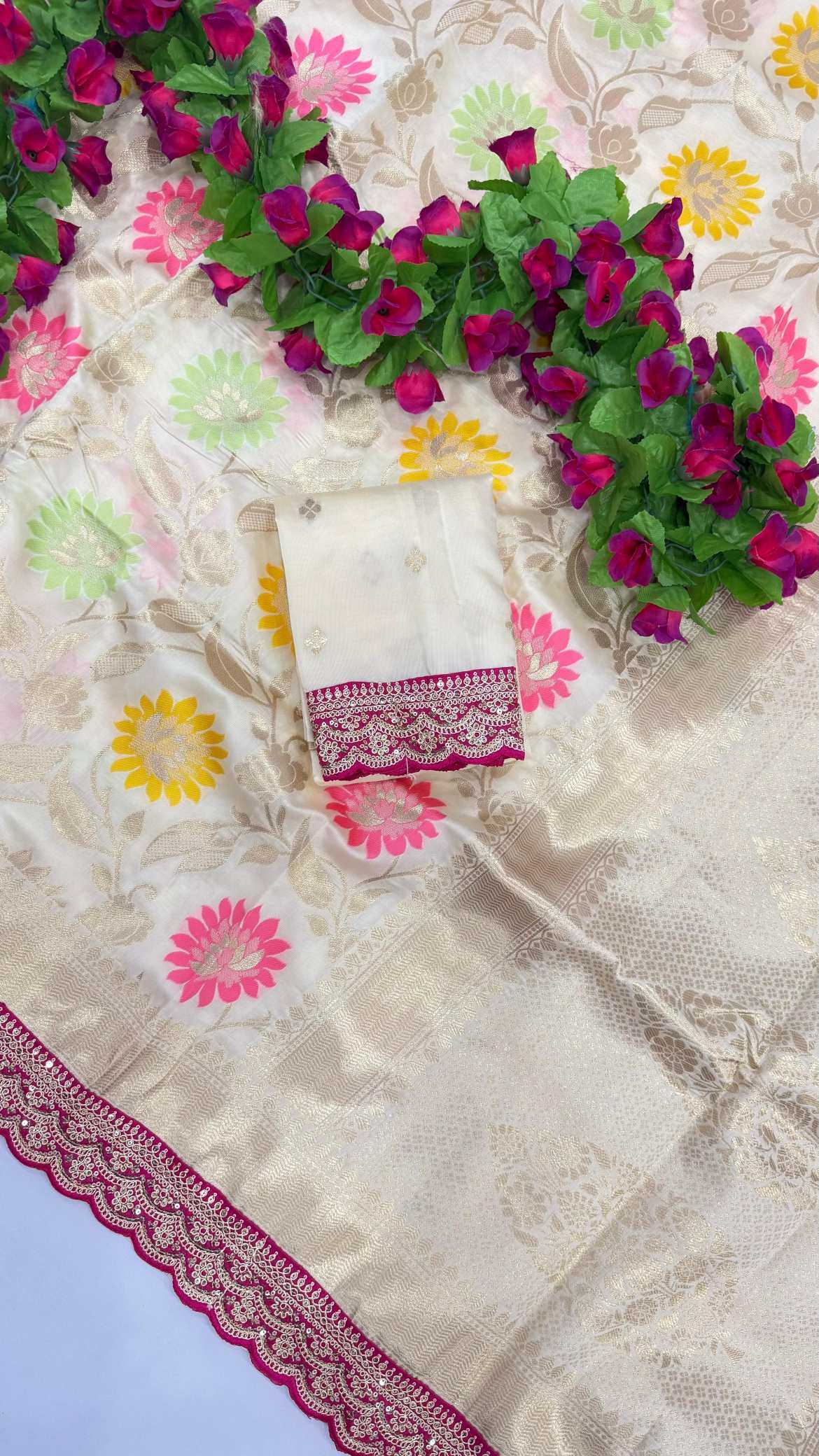 Nylon Designer Silk Saree